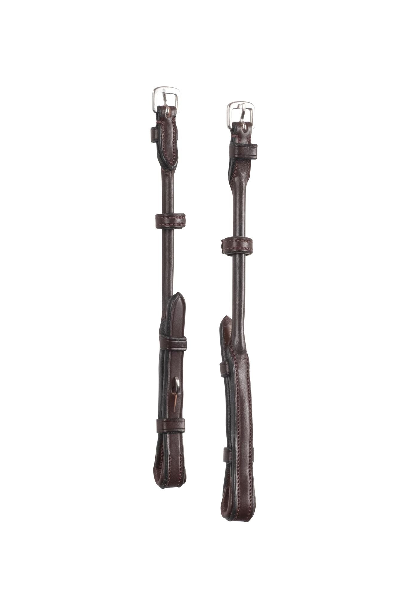 Round Cheeckpieces French Hooks Organic Tanned - Brown Montar