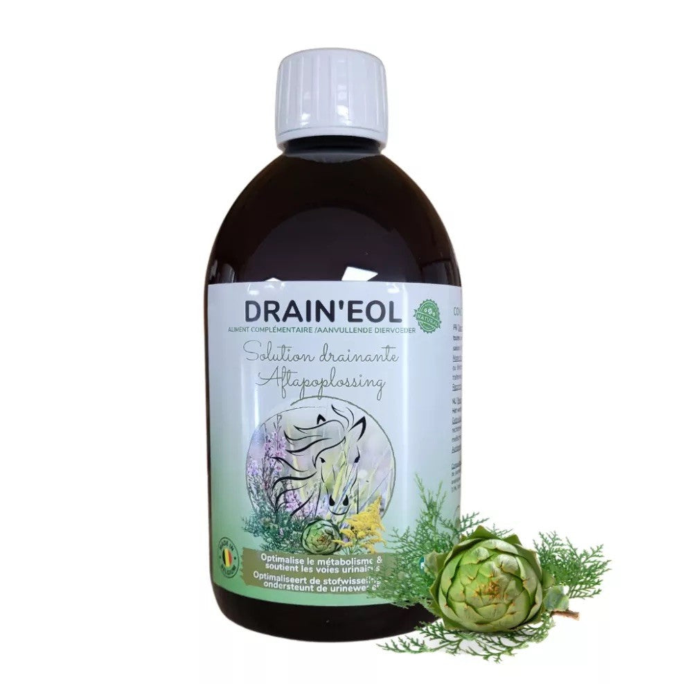 Drain'eol - Aliment Complémentaire buvable qui favorise l'organisme des Chevaux 500ML
